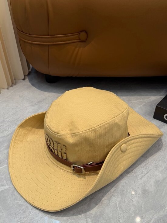 Miu Miu Khaki Canvas Buckle Bucket Hat main image 6